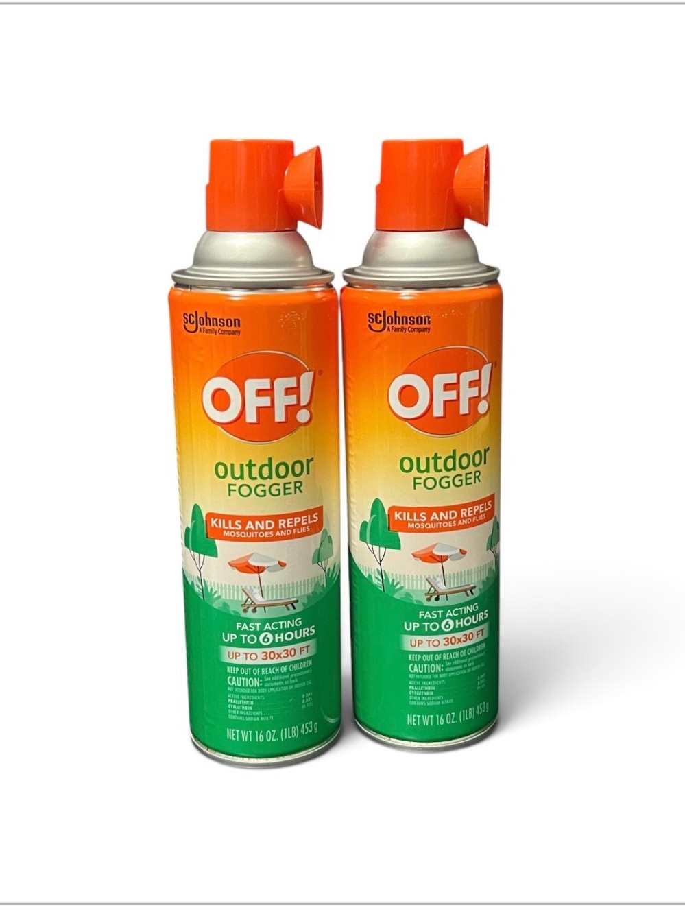 Outdoor Fogger Aerosol - Orange and Green (2 Pack)